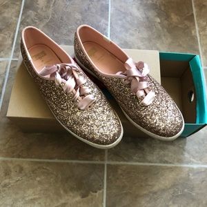 Keds x Kate Spade Rose Pink Glitter sneakers